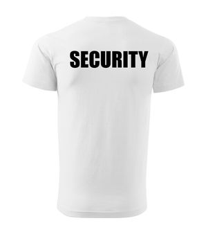 DRAGOWA tričko s nápisem SECURITY, bílé