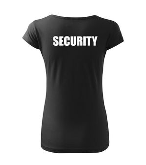 DRAGOWA dámské tričko s nápisem SECURITY, černé