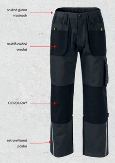Rimeck Ranger pánské pracovní kalhoty Cordura®, tmavomodré