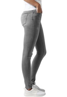 Urban Classics Dámské riflová kalhoty, sivá