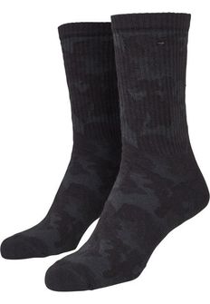 Urban Classics Camo ponožky 2 páry, dark camo