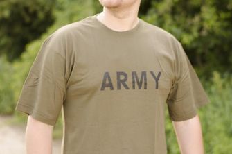 MFH tričko s nápisem army olivové, 160g/m2