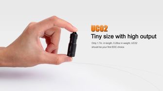 Fenix nabíjecí mini svítilna UC02 černá, 130 lumenů
