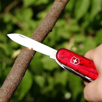 Victorinox kapesní nůž transparentní 91mm Huntsman rudý