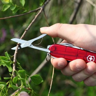 Victorinox kapesní nůž transparentní 91mm Huntsman rudý