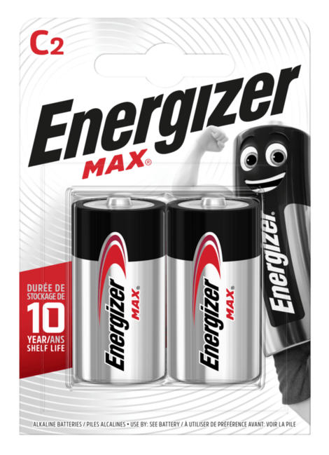 Energizer MAX alkalická baterie C E93, 2ks