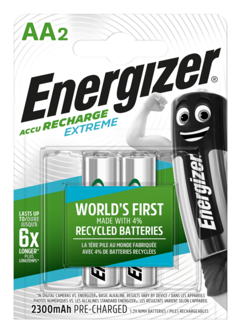 Energizer nabíjecí baterie HR6 Extreme AA 2300 FSB2, 2ks