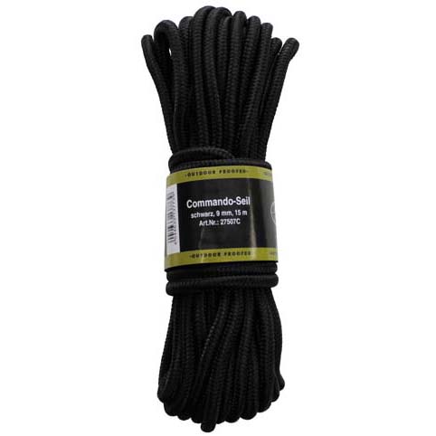 MFH polypropylénové lano 15 metrů 7mm černé