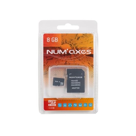 NUM´AXES 8GB Micro SDHC Paměťová karta Class 10 s adaptérem