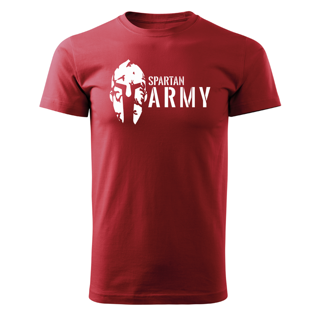 Levně DRAGOWA krátké tričko spartan army, červená 160g/m2 - 4XL