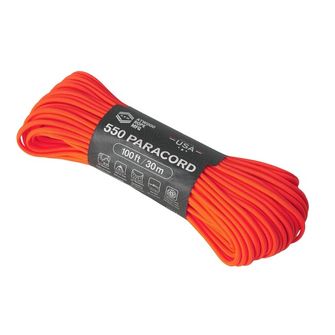 550 Paracord (100 stop) - neonově oranžová