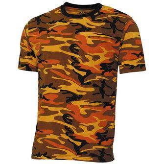 MFH Americké tričko Streetstyle, oranžovo-kamuflážová barva