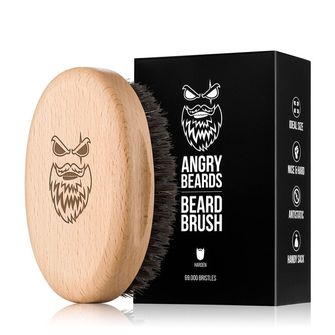 ANGRY BEARDS Dřevěný kartáč na bradu a vousy Harden
