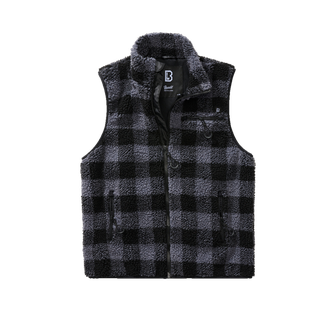 Fleecová vesta Brandit Teddyfleece, černá/šedá