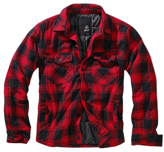 Brandit Lumberjacket bunda, červeno černá