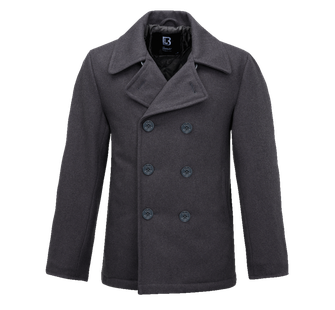 Brandit Pea Coat Kabát, antracitová barva
