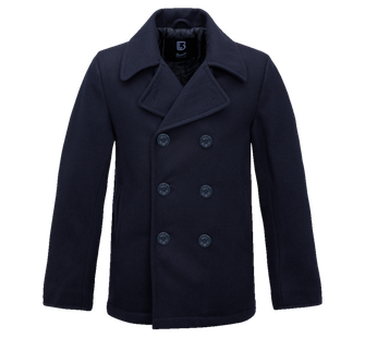 Brandit Pea Coat Kabát, tmavě modrý