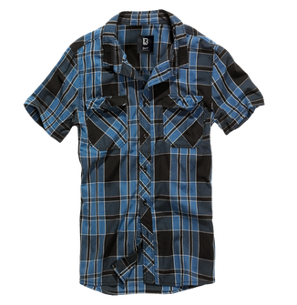 Košile Brandit Roadstar s krátkým rukávem, indigová kostkovaná