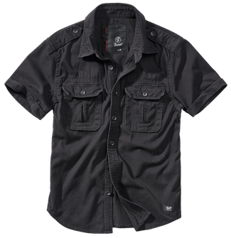 Brandit Vintage pánská košile s krátkým rukávem 1/2, černá