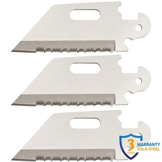 Cold Steel Zavírací nůž Click N Cut (3-balení z Utility Serrated Edge Blades)
