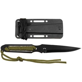 Fox Outdoor Nůž Action II, černý, s omotanou rukojetí, s pouzdrem