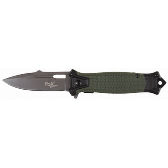 Fox Outdoor Jednoruční nůž Jack Snake, OD zelená, kovová rukojeť