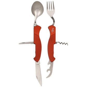 Fox Outdoor Sada kapesních nožů 6 v 1, dělitelná, červená