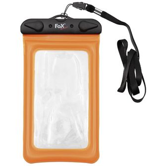 Fox Outdoor Vodotěsné pouzdro na smartphone, průhledné, oranžové