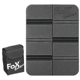 FoxOutdoor termopodložka pod sedadlo, skládací, s kapsou Molle, černá