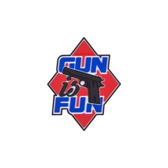 Helikon-Tex "Gun is Fun" nášivka - PVC - Red