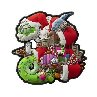 Helikon-Tex Nášivka Vánočný Chameleon - červený / zelený