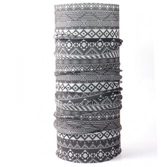 Husky multifunkční šátek Printemp grey triangle stripes, UNI