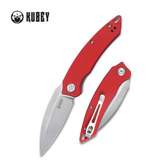 KUBEY Zavírací nůž Leaf Red G10