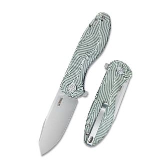 KUBEY Zavírací nůž Master Chief Green & White Damasc. G10