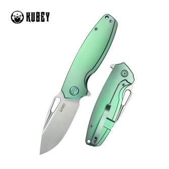 KUBEY Zavírací nůž Tityus Green ContouRed Titanium