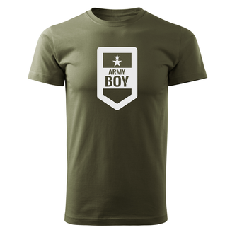 DRAGOWA krátké tričko army boy, olivová 160g/m2