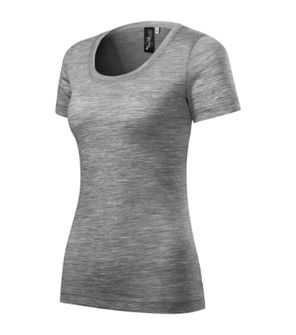 Malfini Merino Rise dámské krátké tričko, tmavě šedý melír