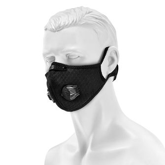 Maraton mřížkovaná anti-smogová maska - černá