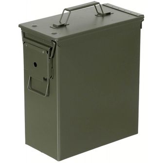 MFH Americká muniční krabička, cal. 50, velká, PA 60, kovová, OD zelená