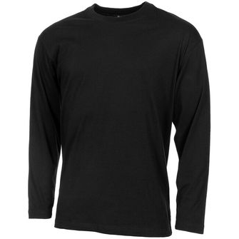 MFH Americké tričko s dlouhými rukávy, černé, 170 g/m²