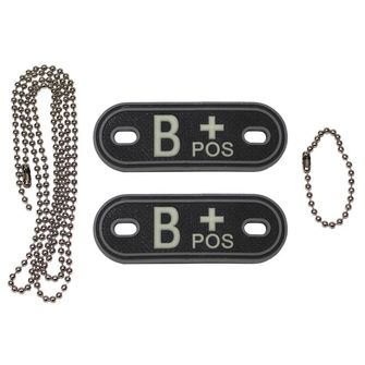 MFH Dog-Tags psí štítky B POS, 3D PVC, černá