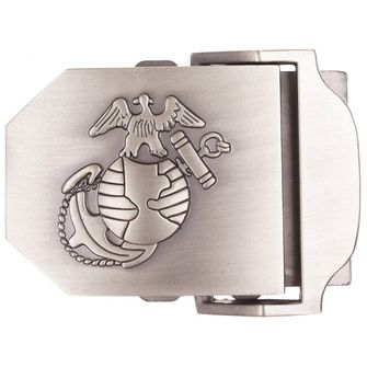 MFH Přezka na opasek USMC, stříbrná, kov, cca 4 cm