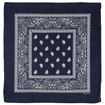 MFH Šála, tmavě modro-bílá, asi 55 x 55 cm, bavlna