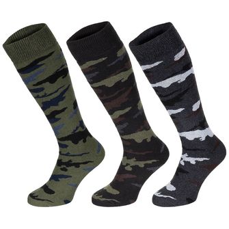 MFH Zimní ponožky, "Esercito", kamufláž, dlouhé, 3-pack