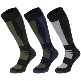 MFH Zimní ponožky, "Esercito", pruhované, dlouhé, 3-pack