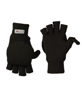 Mil-Tec rukavice s odnímatelnou prstovou částí, černé
