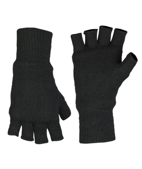 Mil-tec rukavice Thinsulate ™ pletené bez prstů, černé