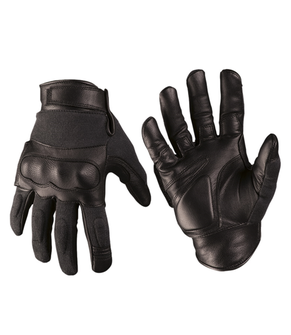 Mil-tec taktické rukavice kožené/kevlar, černé