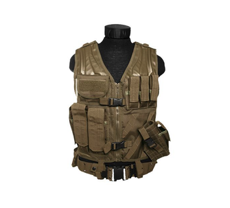 Mil-Tec USMC taktická vesta s páskem, coyote