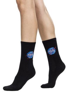 NASA pánské ponožky, černé